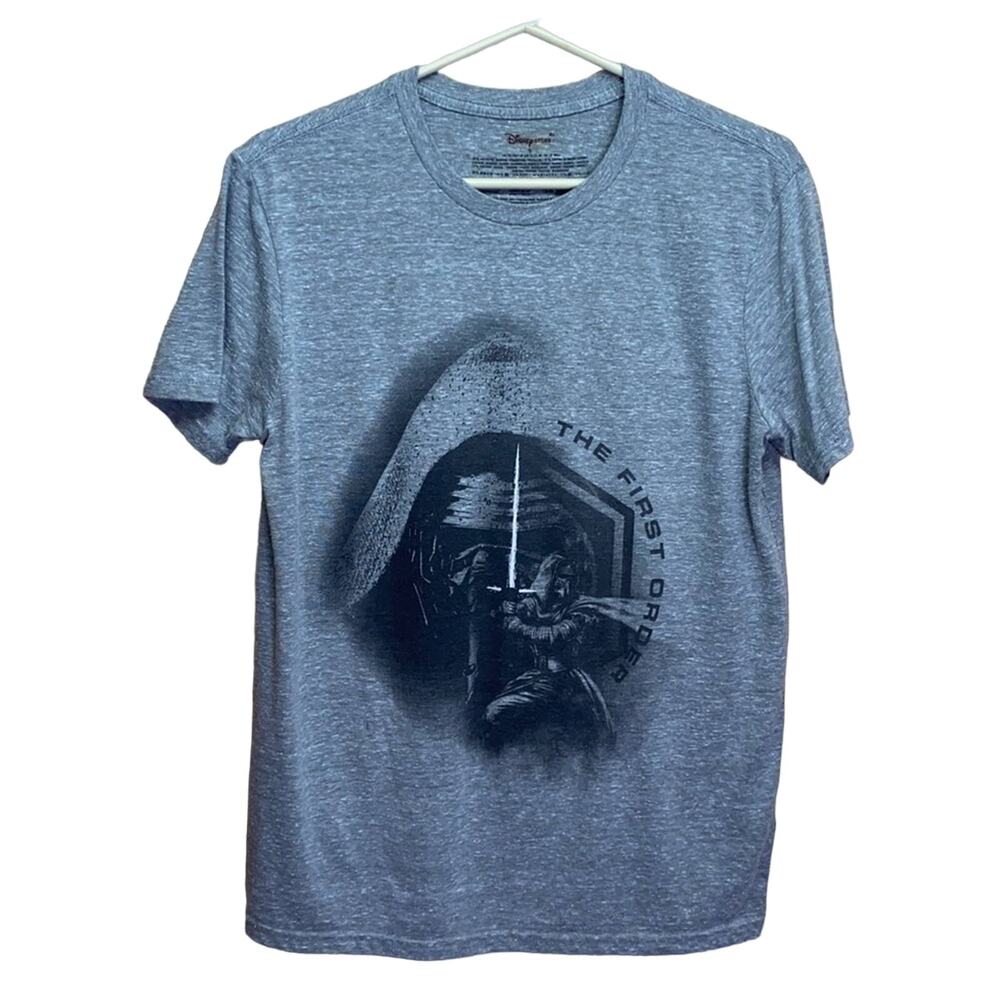 Disney Store Star Wars The First Order Kylo Ren Grey T-Shirt Size Small